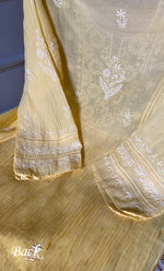 将图像加载到图库查看器中, Women's Lakhnavi Handcrafted Mul Chanderi Semi - Stitched Kurta And Dupatta Set - HONC0308714