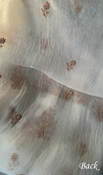 将图像加载到图库查看器中, Women's Lakhnavi Handcrafted Pure Organza Chikankari Unstitched Kurta And Dupatta Set- HONC0278114