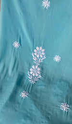 将图像加载到图库查看器中, Simran Women's Lakhnavi Handcrafted Modal Cotton Chikankari Unstitched Kurti Fabric - HONC0261070