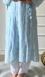 将图像加载到图库查看器中, Women's Lucknowi Handcrafted Cotton Chikankari Angrakha - HONC0343793