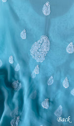 将图像加载到图库查看器中, Women's Lucknowi Handcrafted Faux-Georgette Chikankari Suit Material - HONC0263019