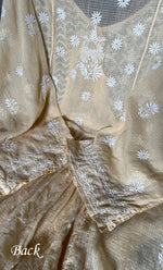 Load image into Gallery viewer, Sehmat Women's Lakhnavi Handcrafted Kota Cotton  Semi -Stitched Angrakha And Dupatta Set- HONC0301718