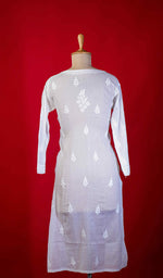 将图像加载到图库查看器中, Women's Lucknowi Handcrafted Cotton Chikankari Angrakha - HONC0207020