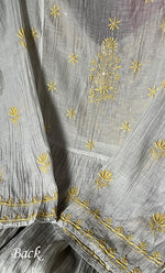 Load image into Gallery viewer, Women's Lakhnavi Handcrafted Mul Chanderi Semi - Stitched Angrakha And Dupatta Set - HONC0284715