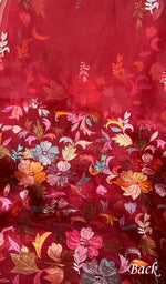 将图像加载到图库查看器中, Women's Lakhnavi Handcrafted Pure Organza Chikankari Unstitched Kurta And Dupatta Set- HONC0267236