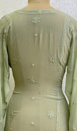 Load image into Gallery viewer, Women's Lucknowi Handcrafted Viscose Georgette Chikankari Top - HONC0152264