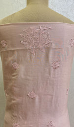 Load image into Gallery viewer, Women's Lakhnavi Handcrafted Chanderi Silk Chikankari Unstitched Kurti Fabric- HONC0151904