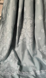 Load image into Gallery viewer, Fairoz Women's Lakhnavi Handcrafted Cotton Chikankari Saree - HONC0232527