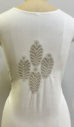 Load image into Gallery viewer, Women's Lucknowi Handcrafted Modal Cotton Chikankari Kurti - HONC0232121