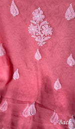 将图像加载到图库查看器中, Women's Lucknowi Handcrafted Faux-Georgette Chikankari Suit Material - HONC0263421