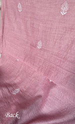 将图像加载到图库查看器中, Women's Lakhnavi Handcrafted Unstitched Munga Silk Chikankari Kurta And Dupatta Set- HONC0278051
