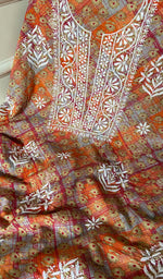 Load image into Gallery viewer, Alveena Women's Lakhnavi Handcrafted Cotton Chikankari Kurta And Kurta Dupatta Set - HONC0264804