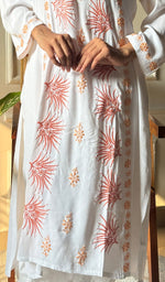 将图像加载到图库查看器中, Women's Lucknowi Handcrafted Crepe Chikankari Kurti- HONC0293377