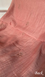 Load image into Gallery viewer, Women's Lakhnavi Handcrafted Maheswari Mul Chanderi Unstitched Chikankari Full Suit Material - HONC0278101