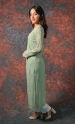 Load image into Gallery viewer, Fareeha Women's Lakhnavi Handcrafted Viscose Georgette Chikankari Kurti - HONC0318838