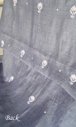 Load image into Gallery viewer, Women's Lakhnavi Handcrafted Unstitched Munga Silk Chikankari Kurta And Dupatta Set- HONC0268577