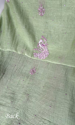 Load image into Gallery viewer, Firdauz Women's Lakhnavi Handcrafted Mul Chanderi Unstitched Kurta And Dupatta Set - HONC0302267