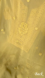 Load image into Gallery viewer, Women's Lakhnavi Handcrafted Viscose Georgette Chikankari Full Suit Material - HONC0269045