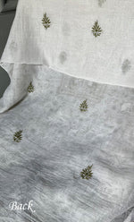 Load image into Gallery viewer, Women's Lakhnavi Handcrafted Mul Chanderi Unstitched Kurta And Dupatta Set- HONC0278947