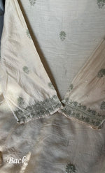 将图像加载到图库查看器中, Women's Lakhnavi Handcrafted Munga Silk Semi - Stitched Chikankari Kurta And Dupatta Set- HONC0259744