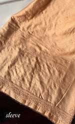 将图像加载到图库查看器中, Lucknowi Handcrafted Chanderi Silk Mens Chikankari Unstitched Kurta Fabric- HONC0327449