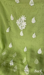 将图像加载到图库查看器中, Women's Lucknowi Handcrafted Faux-Georgette Chikankari Suit Material - HONC0263422