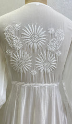 将图像加载到图库查看器中, Sabana Women's Lucknowi Handcrafted Muslin Chikankari Anarkali Dress - HONC0142450