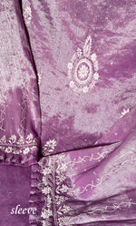 Load image into Gallery viewer, Women's Lakhnavi Handcrafted Tissue Chanderi Semi-Stitched Kurta And Dupatta Set - HONC0323633