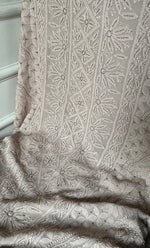 Load image into Gallery viewer, Women's Lucknowi Handcrafted Viscose Georgette Unstitched Chikankari Suit Material - HONC0325149