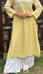 将图像加载到图库查看器中, Amanat Women's Lucknowi Handcrafted Cotton Chikankari Kurti - HONC0276855