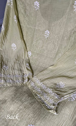 Load image into Gallery viewer, Women's Lakhnavi Handcrafted Mul Chanderi Semi - Stitched Kurta And Dupatta Set - HONC0270073