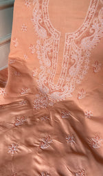 Load image into Gallery viewer, Women's Lakhnavi Handcrafted Unstitched Cotton Chikankari Suit Material - HONC0364005