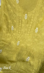 Load image into Gallery viewer, Women's Lakhnavi Handcrafted Mul Chanderi Unstitched Kurta And Dupatta Set- HONC0309531