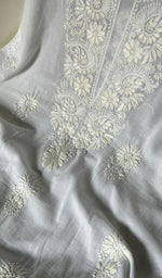 将图像加载到图库查看器中, Women's Lakhnavi Handcrafted Cotton Unstitched Kurta And Dupatta Set - HONC0242200