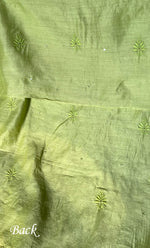 Load image into Gallery viewer, Women's Lakhnavi Handcrafted Munga Silk Chikankari Kurta And Dupatta Set- HONC0278846