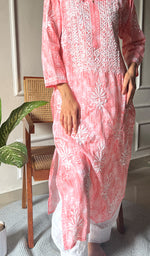 将图像加载到图库查看器中, Meerab Women's Lucknowi Handcrafted Cotton Chikankari Kurti - HONC0289701