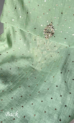 Load image into Gallery viewer, Women's Lakhnavi Handcrafted Mul Chanderi Unstitched Kurta And Dupatta Set- HONC0301667