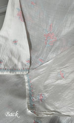 Load image into Gallery viewer, Women's Lakhnavi Handcrafted Chanderi Silki Semi - Stitched Kurta And Dupatta Set - HONC0314223