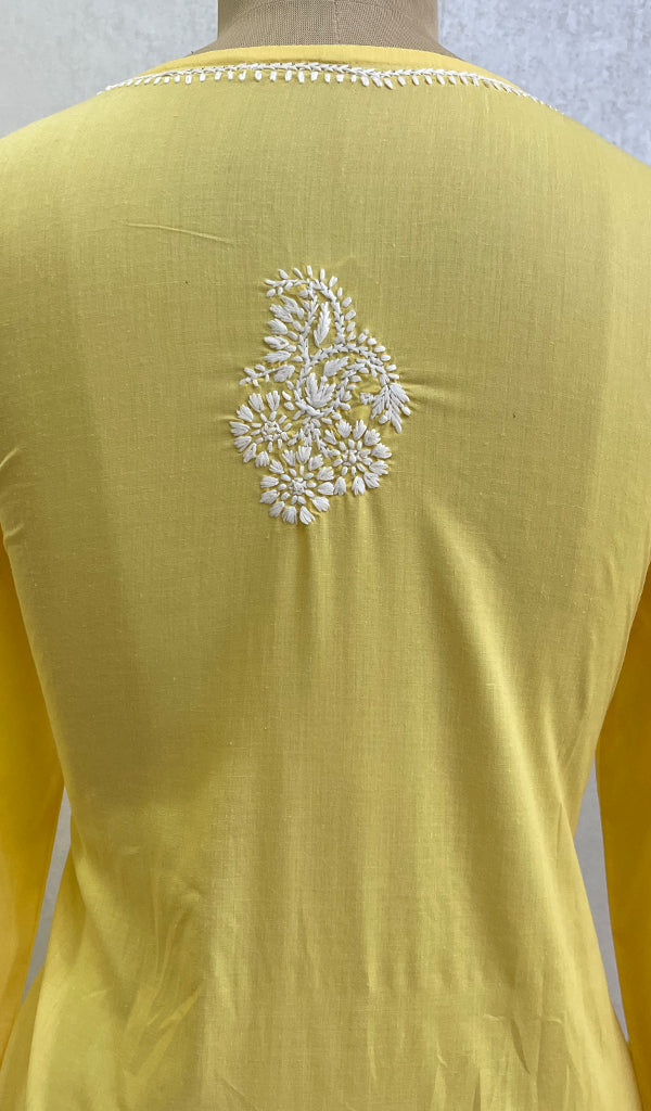 Gulnaaz Women's Lucknowi Handcrafted Mul Cotton Chikankari Kurti - HONC0161229