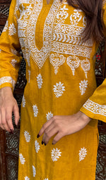 将图像加载到图库查看器中, Amal Women's Lakhnavi Handcrafted Cotton Chikankari Kurti - HONC0234268