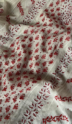 Load image into Gallery viewer, Saziya Women's Lakhnavi Handcrafted Mul Chanderi Semi - Stitched Kurta And Dupatta Set - HONC0270726