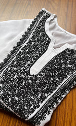 Load image into Gallery viewer, Women's Lucknowi Handcrafted Modal Cotton  Chikankari Kurti - HONC0298766