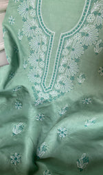 Load image into Gallery viewer, Women's Lakhnavi Handcrafted Unstitched Cotton Chikankari Suit Material - HONC0364006
