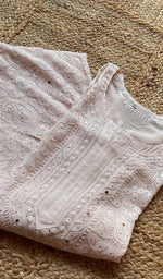 将图像加载到图库查看器中, Women's Lakhnavi Handcrafted Viscose Georgette Chikankari Kurti- HONC0221791