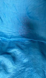 将图像加载到图库查看器中, Women's Lakhnavi Handcrafted Tussar Silk Chikankari Unstitched Kurti Fabric - HONC0368882