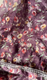 将图像加载到图库查看器中, Disha Women's Lakhnavi Handcrafted Organza Chikankari Unstitched Kurta And Dupatta Set - HONC0201475