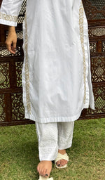 将图像加载到图库查看器中, Women's Lucknowi Handcrafted Cotton Chikankari Kurti - HONC0274386