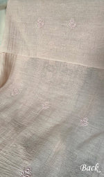 Load image into Gallery viewer, Women's Lakhnavi Handcrafted Mul Chanderi Unstitched Chikankari Full Suit Material - HONC0345055