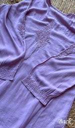 将图像加载到图库查看器中, Women's Lucknowi Handcrafted Modal Cotton Chikankari Kurti - HONC0229162