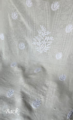 Load image into Gallery viewer, Women's Lakhnavi Handcrafted Pure Silk Georgette Chikankari Kurta And Dupatta Set- HONC0294502